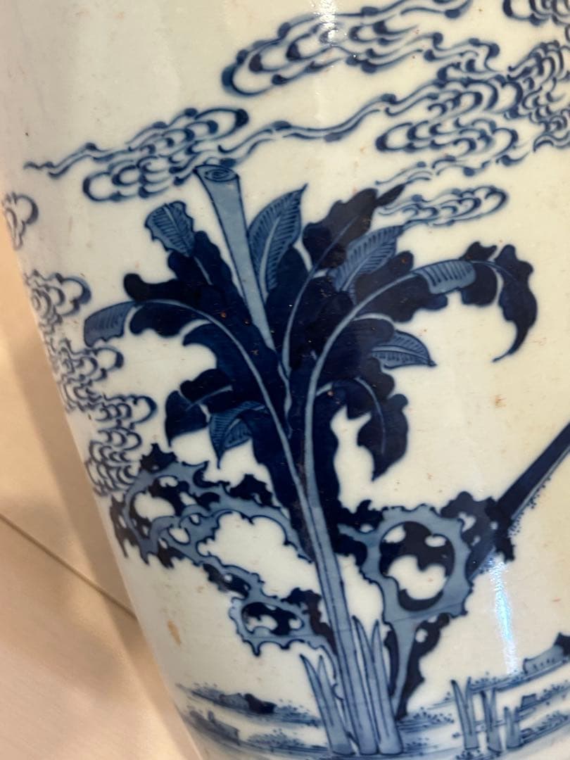 清早期 青花染付人物図大花瓶 中国美術唐物 - メルカリ