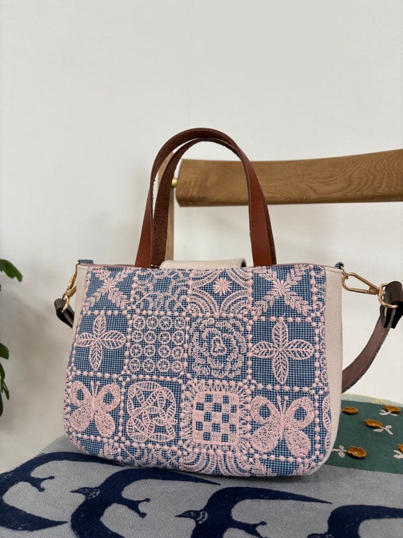 ミナペルホネン⚪︎ハンドメイド⚪︎ワッフルサンドbag ミナペルホネン