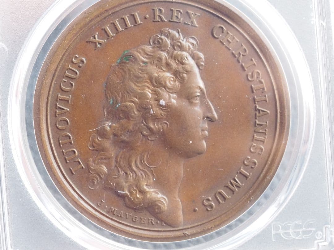 太陽王 ルイ14世 銅メダル 1662年 ブロンズ NGC鑑定済み MS62BN 太陽王 ルイ14世 銅メダル 1662年 ブロンズ NGC鑑定済み MS62BN