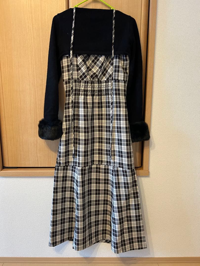 michellMacaron ボレロチェックロングワンピース - メルカリ
