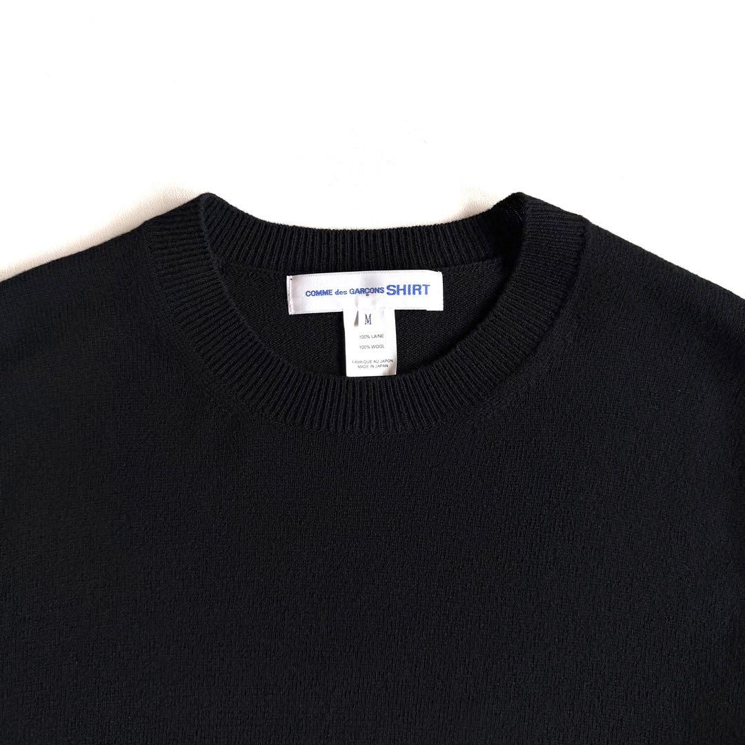 《美品》 21aw コムデギャルソン シャツ ニット クルーネック ブラック M