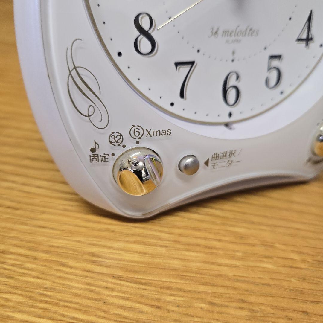リズム RHYTHM 目覚まし時計 アリアカンタービレ 白 - メルカリ
