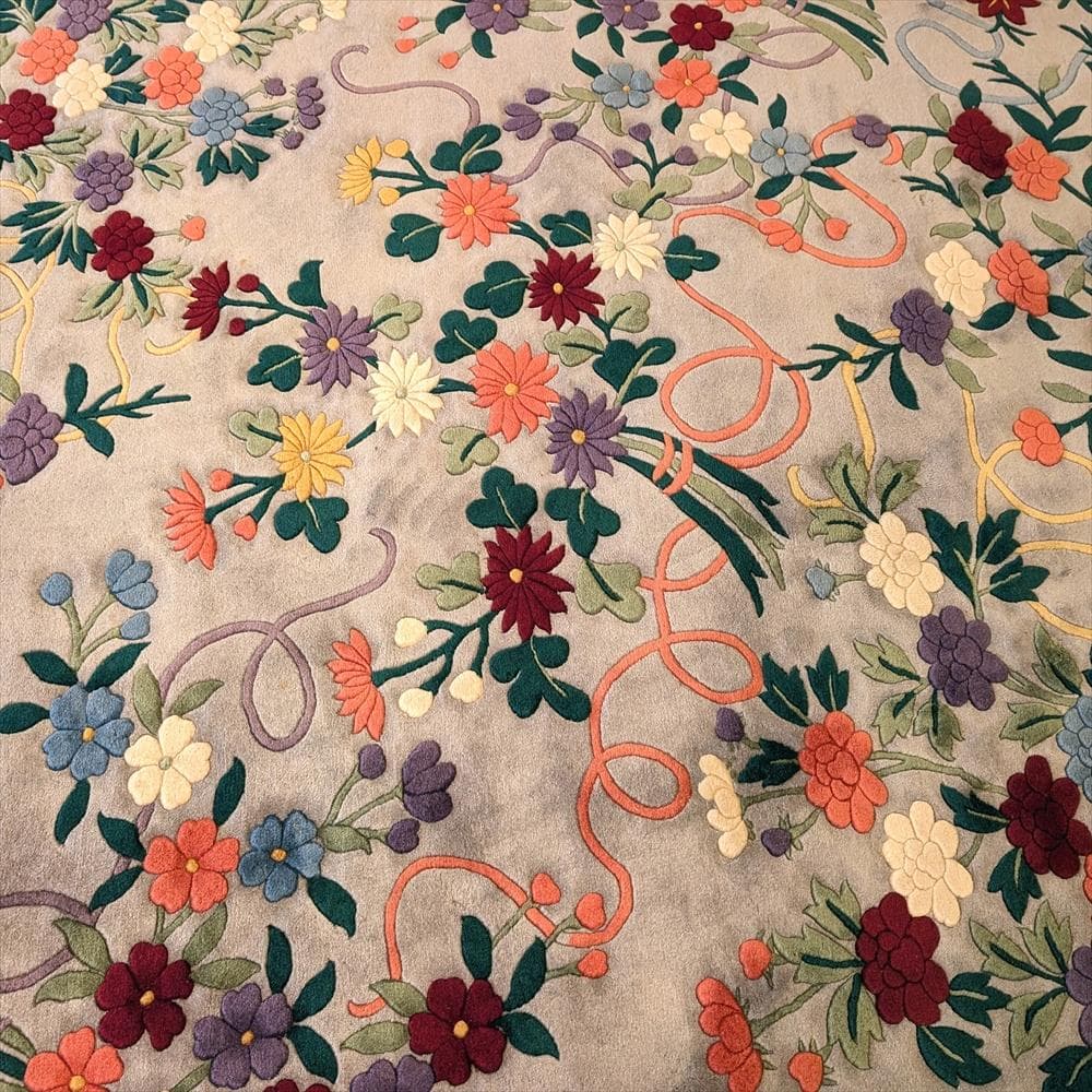 川島織物 天津手織緞通 手織り 265×265 段通 絨毯 カーペット 中国