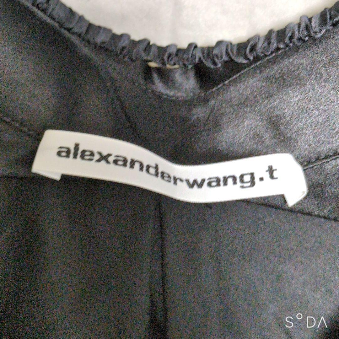 レア【アレキサンダーワン】シャツワンピース シルク オフショルダー