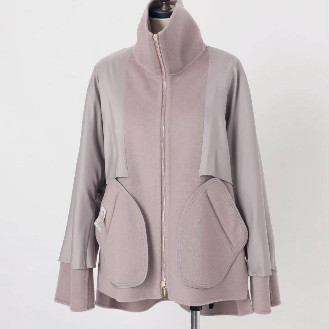 NOBLE ノーブル 2025今季新作 キャメルミックスリバージップコート 38