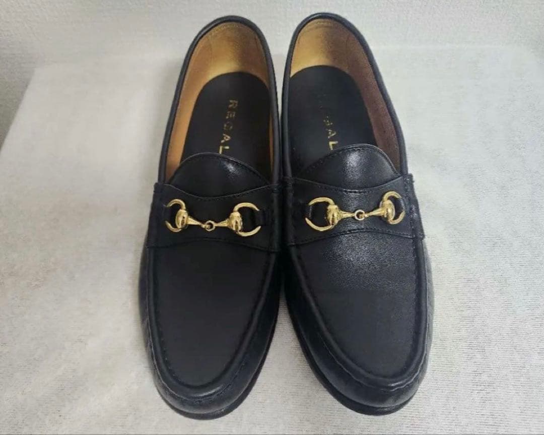【極美品】REGAL　リーガル　ホースビットローファー　ゴールド　25.5cm