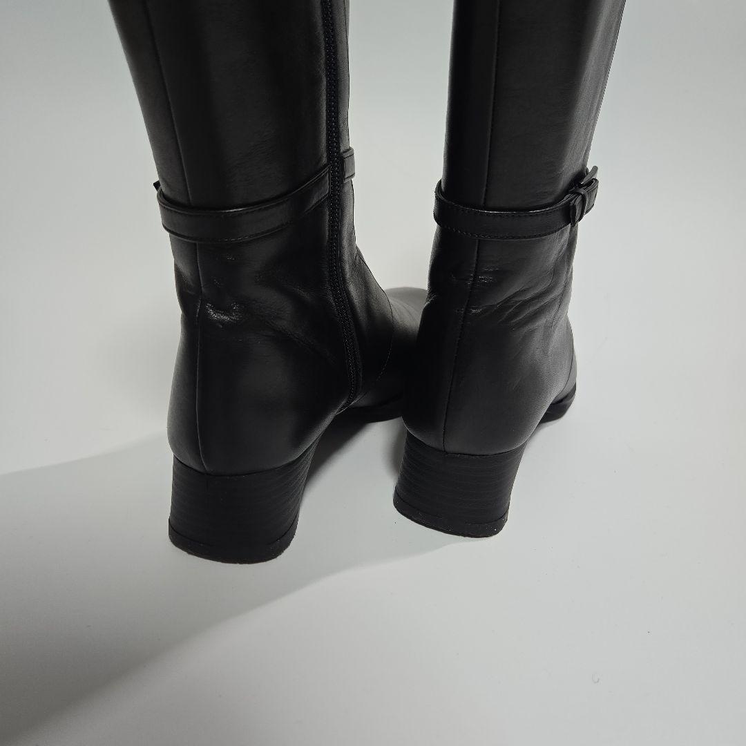 未使用 ASICS WALVAGE　サイドファスナー ロングブーツ 23.5cm