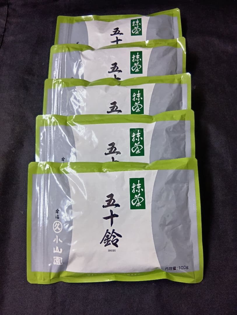宇治抹茶丸久小山園五十鈴１００グラム５袋 丸久小山園より新鮮な抹茶五十鈴を直送いたします。 – 宇治製茶株式会社