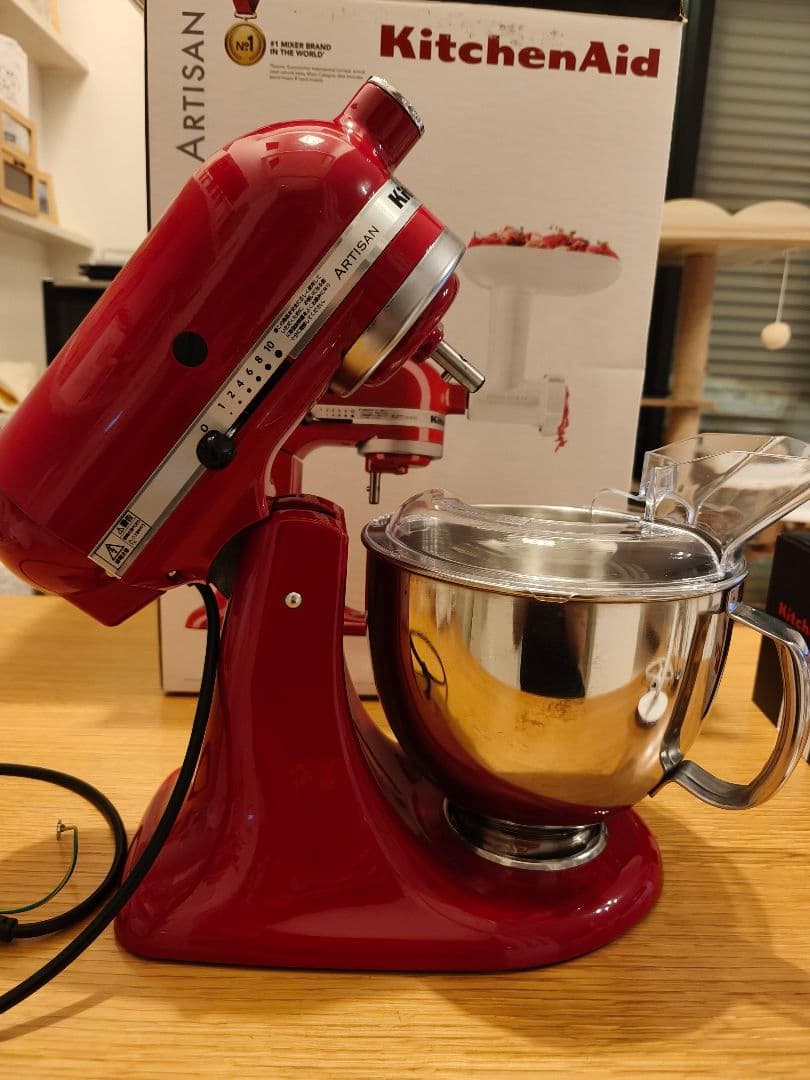 KitchenAid スタンドミキサー 9KSM160FGA 4.8L レッド