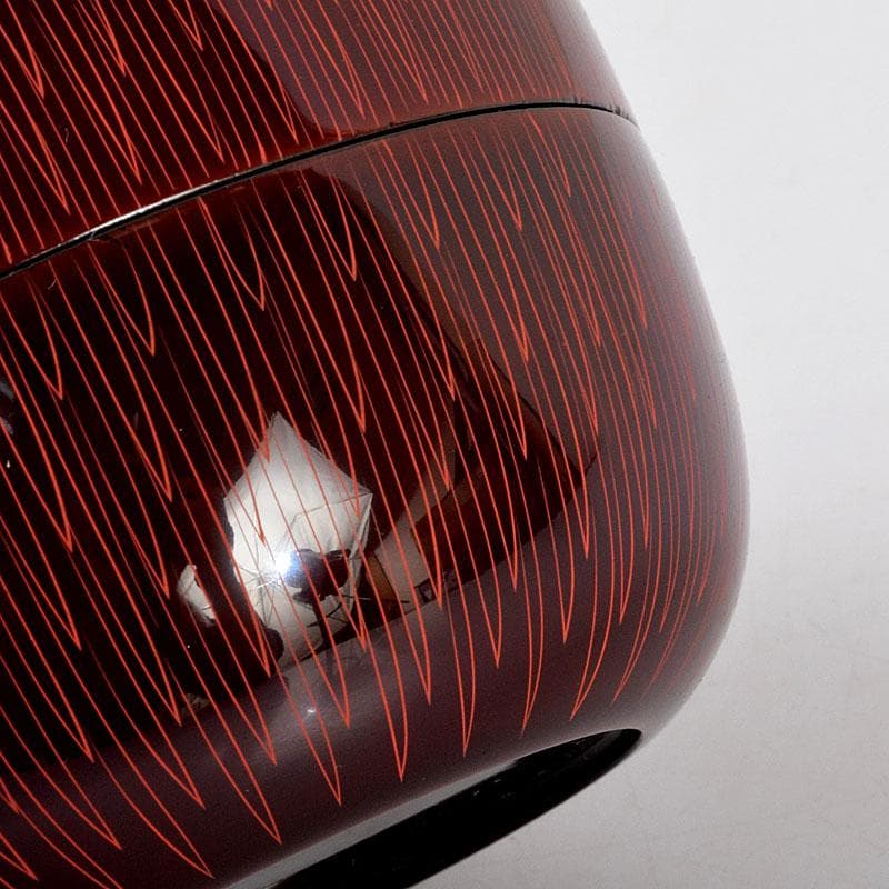 茶道具 中村湖彩作 朱菊毛彫 平棗 共布共箱 V 8641 - メルカリ