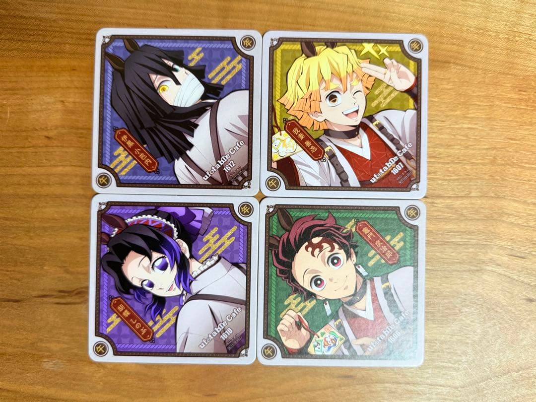 鬼滅の刃 午年 干支 コースター 竈門炭治郎 我妻善逸 胡蝶しのぶ 伊黒