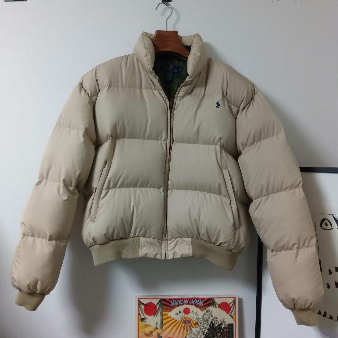 Polo Ralph Lauren ベージュ ダウンジャケット 90s usa製 - メルカリ