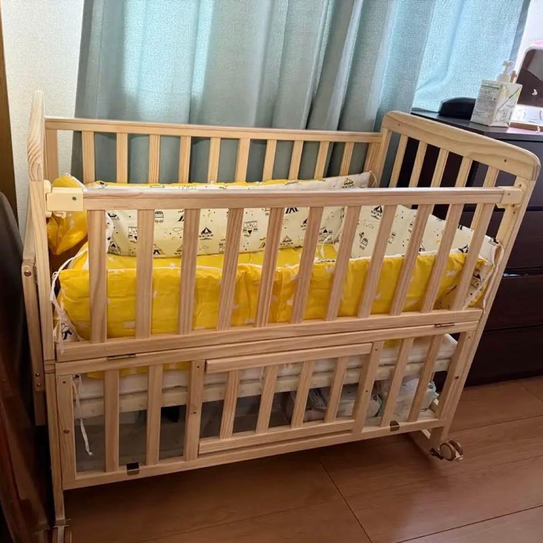 木製スリープベッド 黄色 布団付き 楽天市場】ベッドガード 木製 布団落下防止 フェンス 布団用 布団ズレ