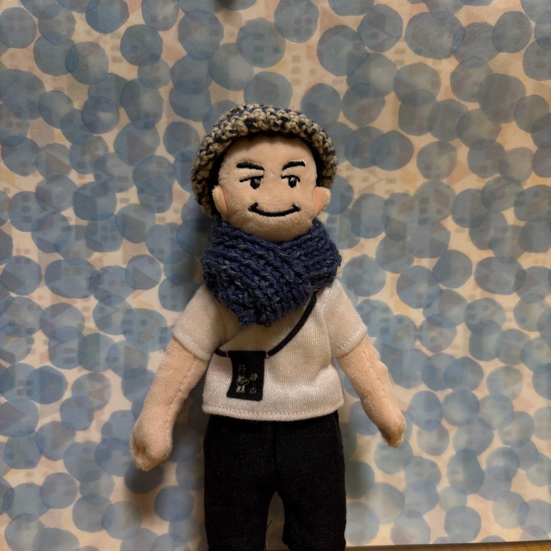 2528 小田和正 人形 ニット帽とマフラーのセット 青白 - メルカリ