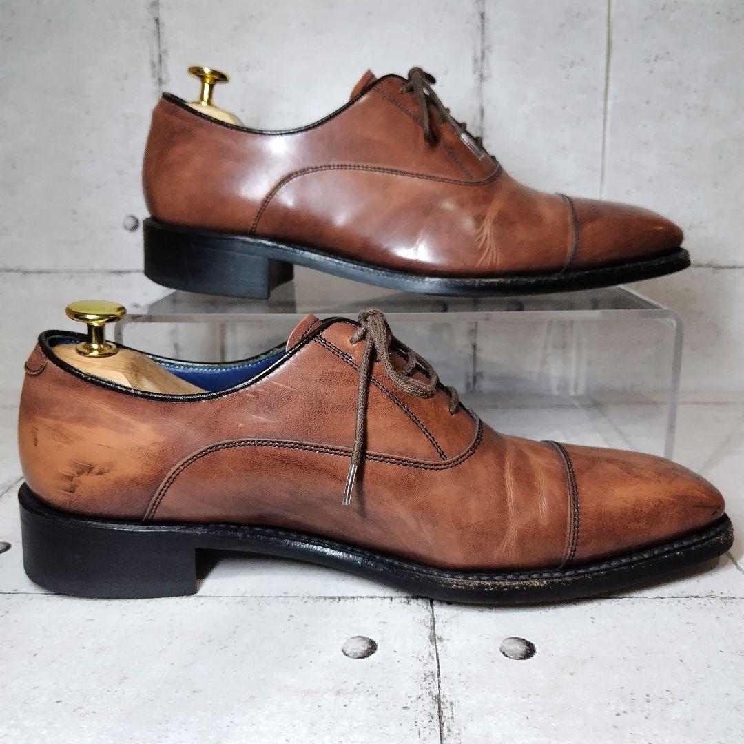 【美品】 リーガル REGAL W61 ストレートチップ 茶 24.5cm