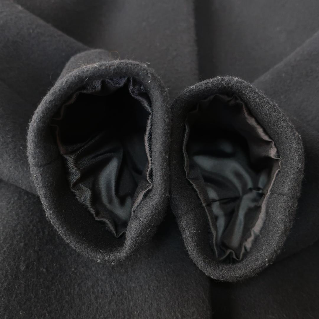 アンタイトル ウール ノーカラーショートコート シンプル 大きいサイズ