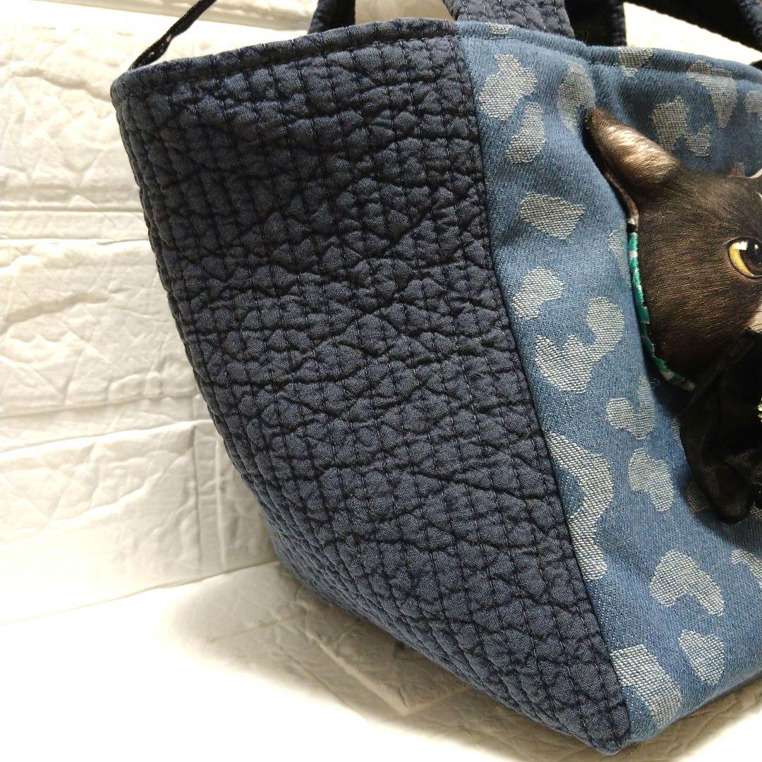 コヤンイサムチョン☆スクエアトートバッグ ヒョウ柄デニム