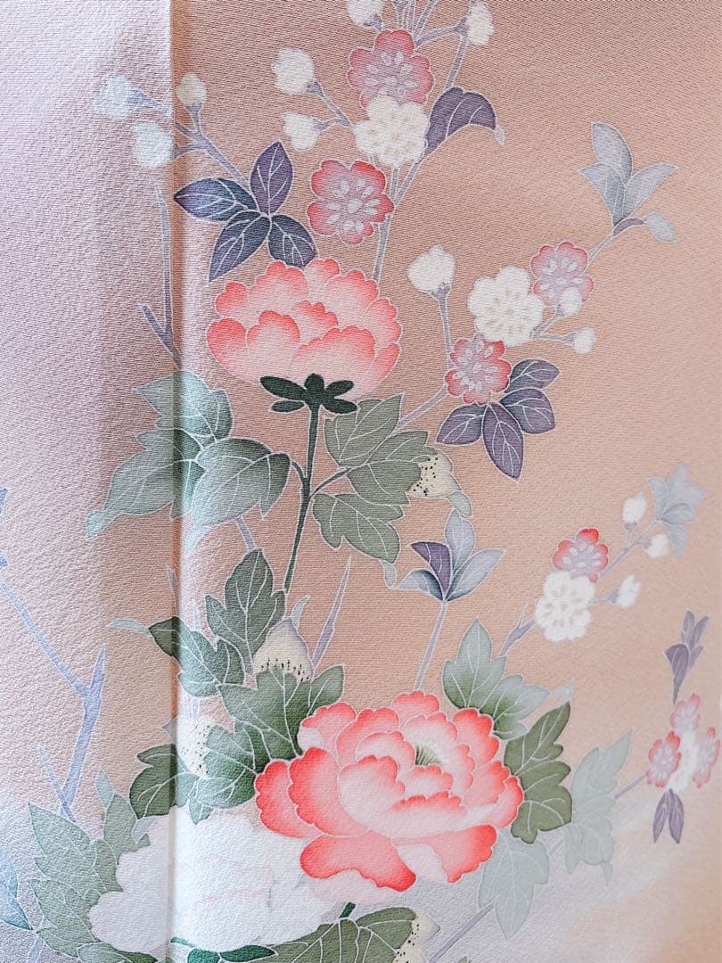 新品 訪問着 作家物 フルセット 裄66 加賀友禅 卒業式 入学式 M 伊達襟