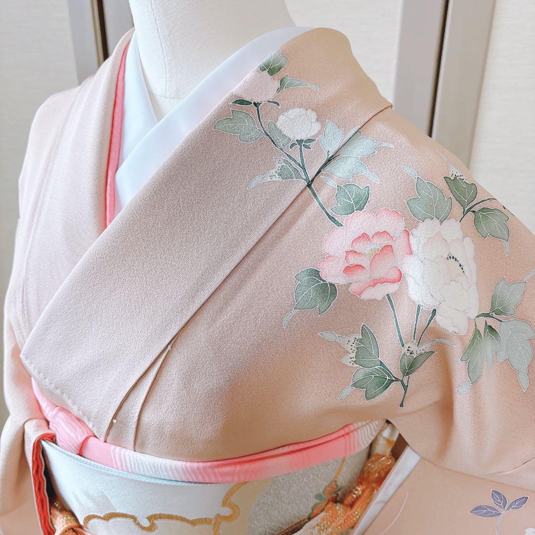 新品 訪問着 作家物 フルセット 裄66 加賀友禅 卒業式 入学式 M 伊達襟