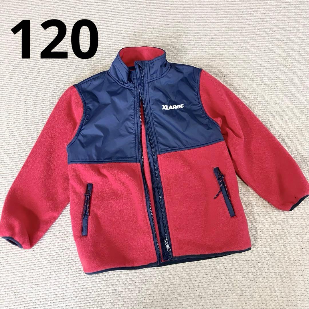 XLARGE KIDS エクストララージ 切替フリースブルゾン 赤 紺 120 - メルカリ