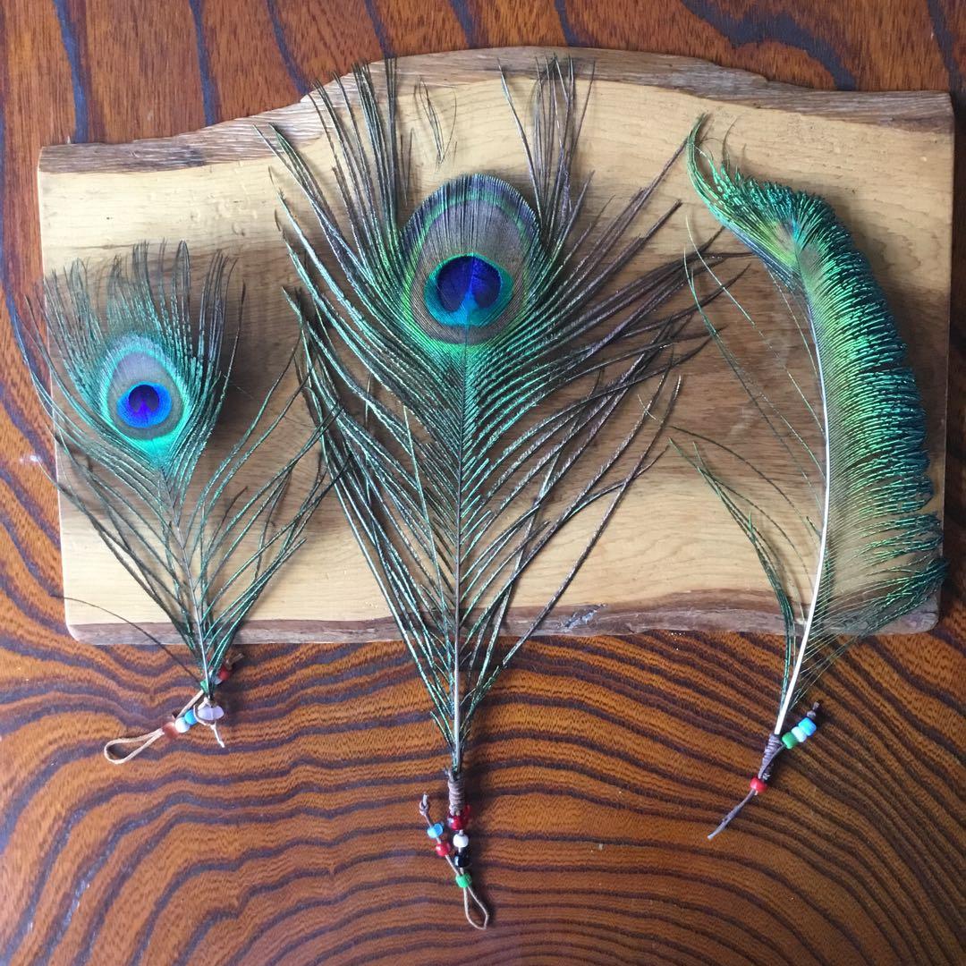 孔雀の羽の立体アートオブジェ - メルカリ