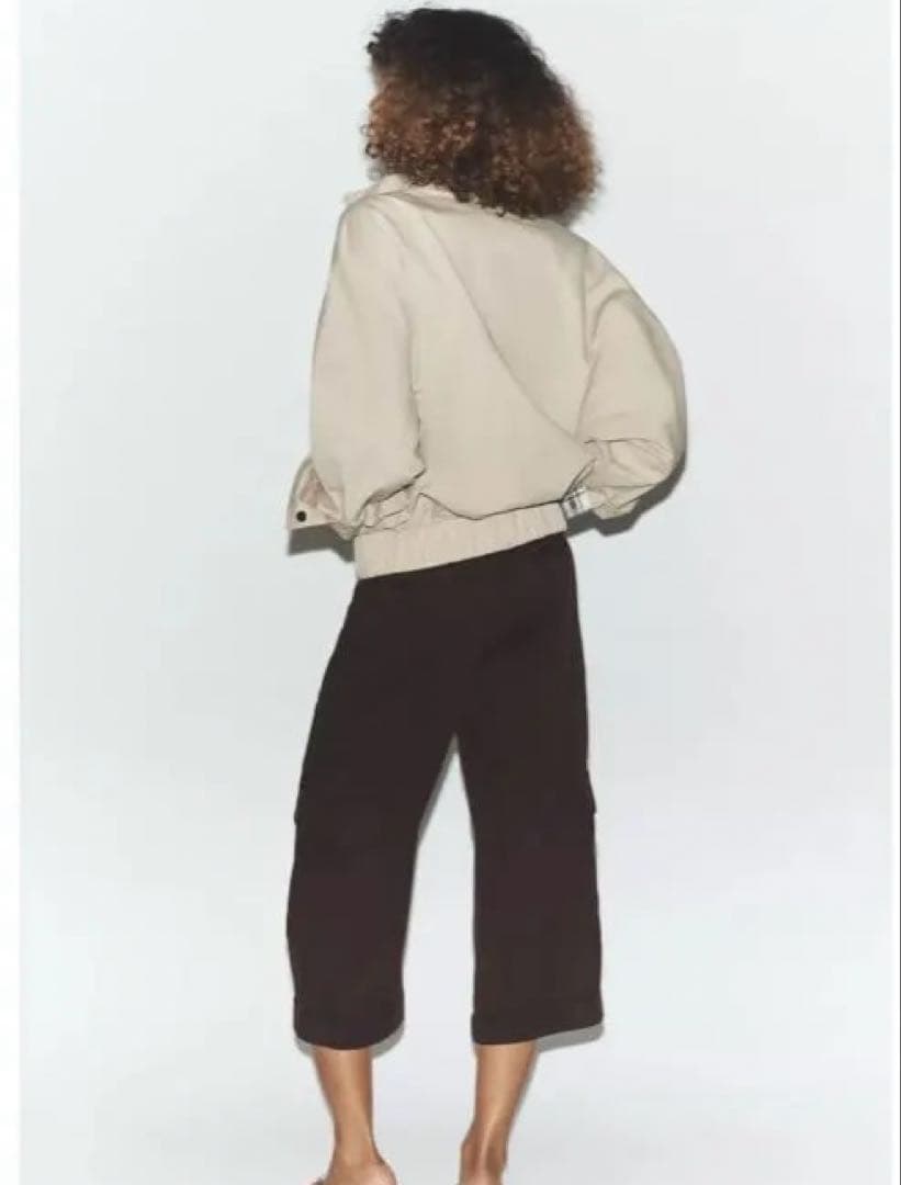 タグ付き新品☆ZARAのコーデュロイフェイクレザー襟ジャケット☆XS