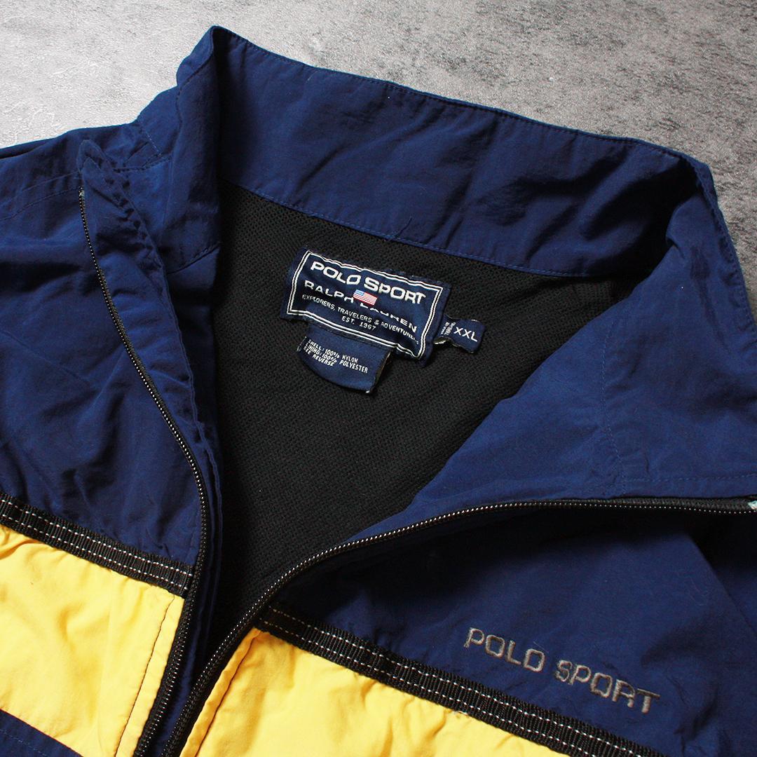 POLO SPORT ポロスポーツ ナイロンジャケット ブルー/イエロー - メルカリ