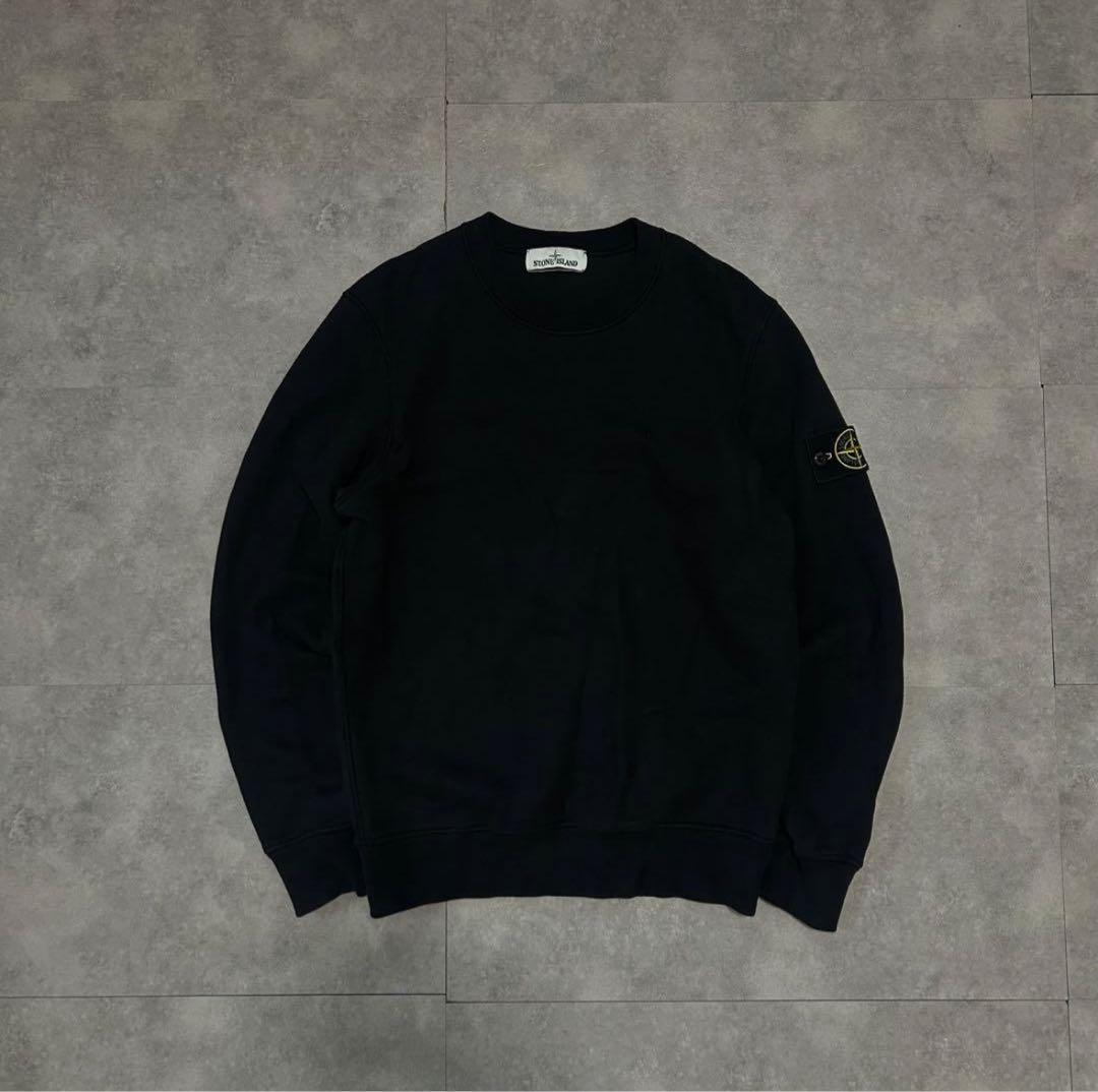 【即完S❗️】美品STONE  スウェットトレーナー ブラック STONE ISLAND（ストーン アイランド） トレーナー 811562420 メンズ