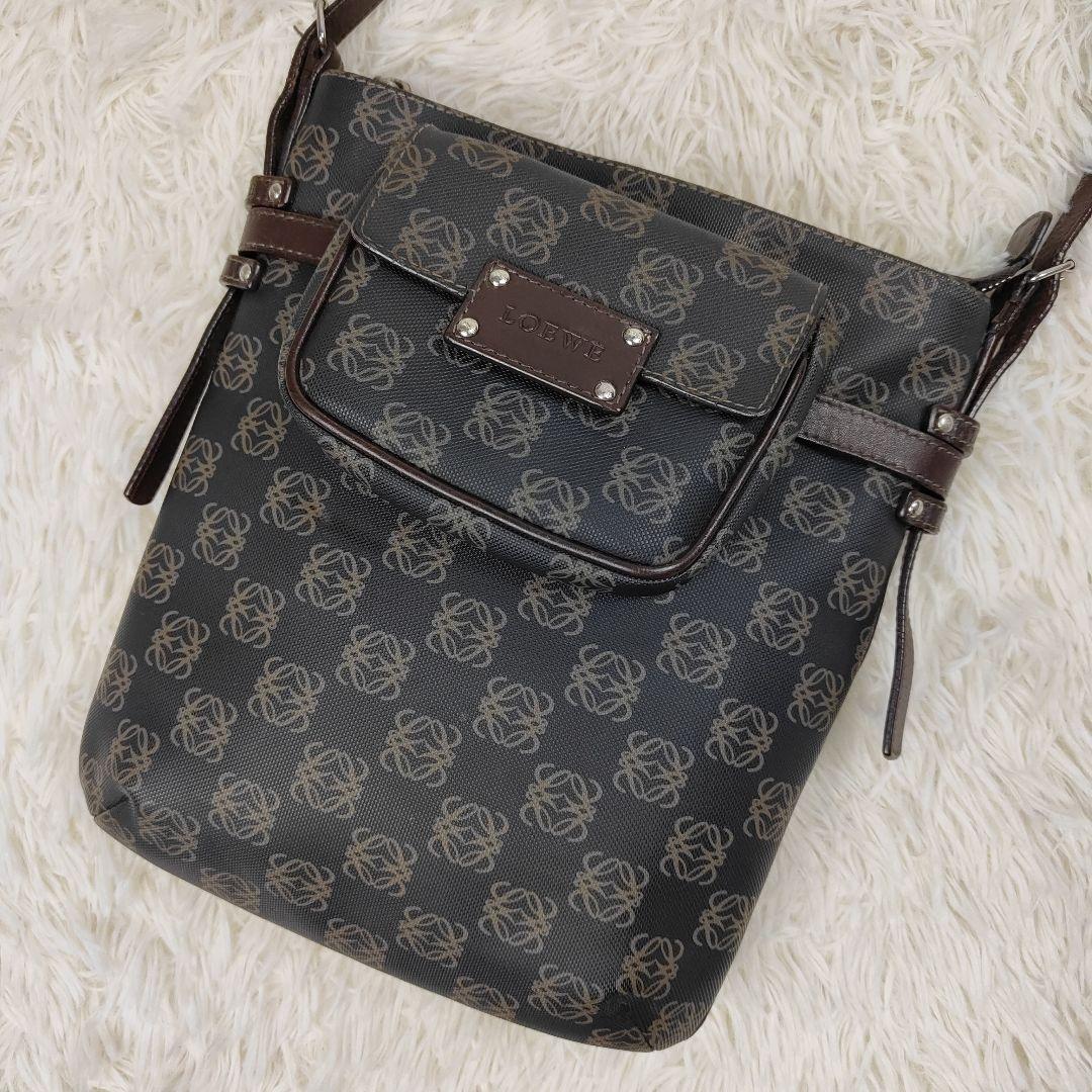 本日限定価格　ロエベ　ショルダーバッグ　アナグラム　リピート　PVC　ポーチ 本日限定価格 ロエベ ショルダーバッグ アナグラム リピート PVC