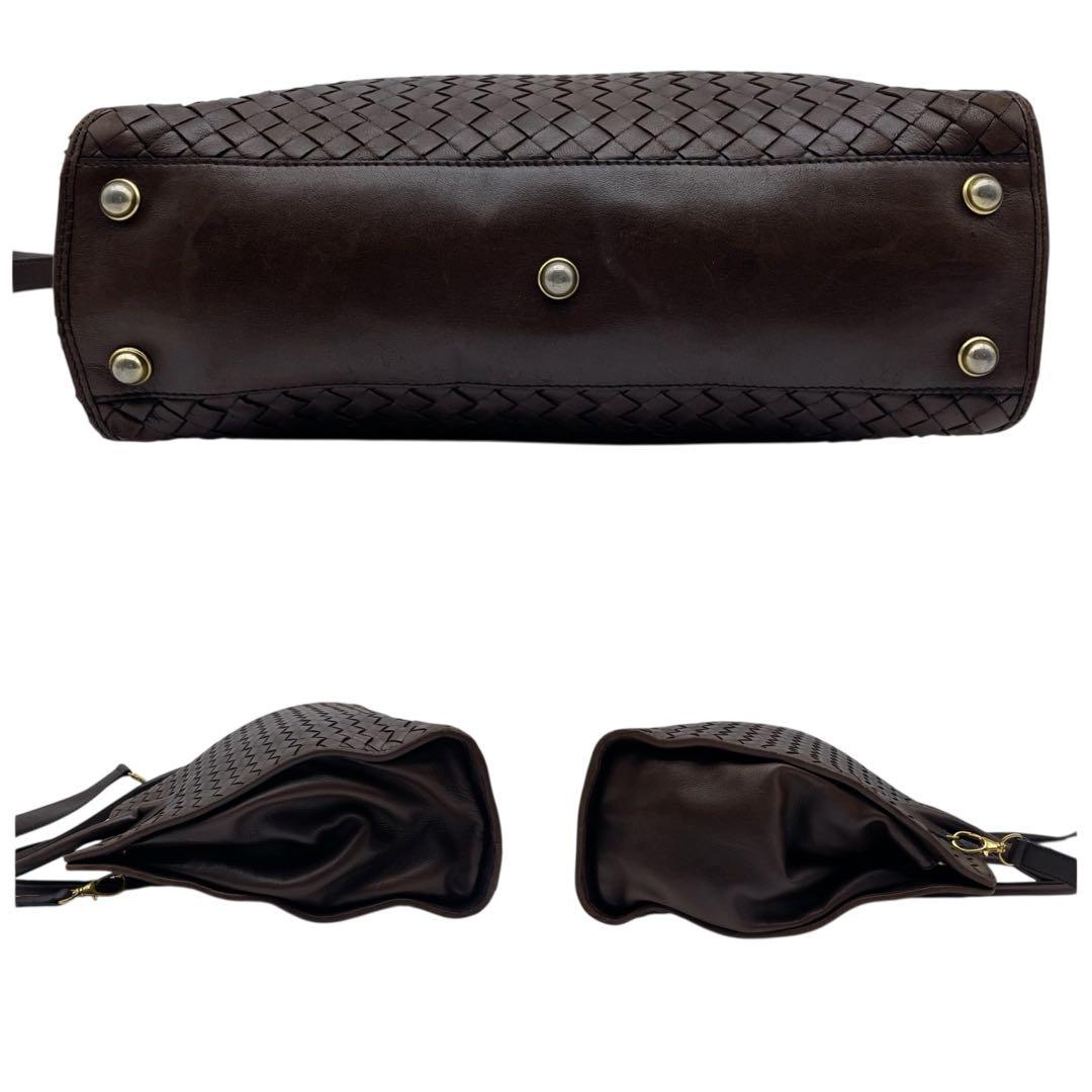 美品】ボッテガヴェネタ ハンドバッグ イントレチャート レザー 5691