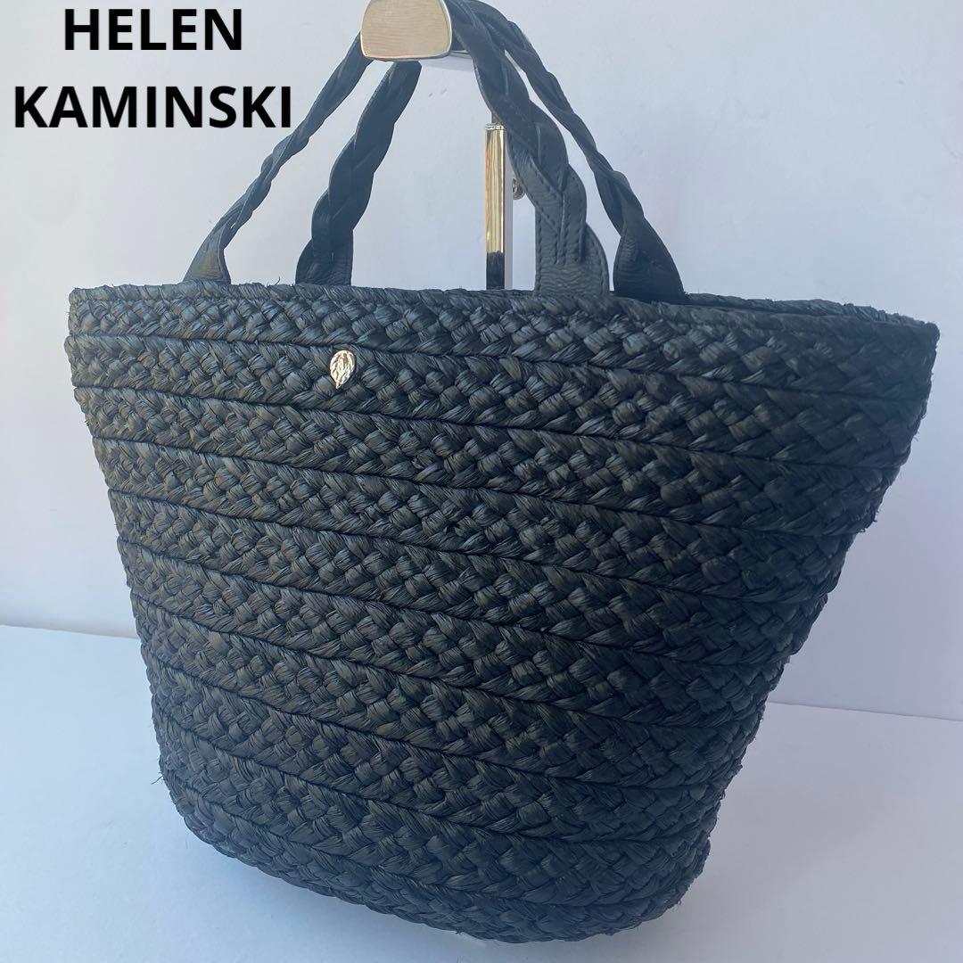 美品 HELEN KAMINSKI Marhianna カゴバッグ トート 黒 Helen Kaminski（ヘレンカミンスキー） 美品 Marhianna M ラフィア