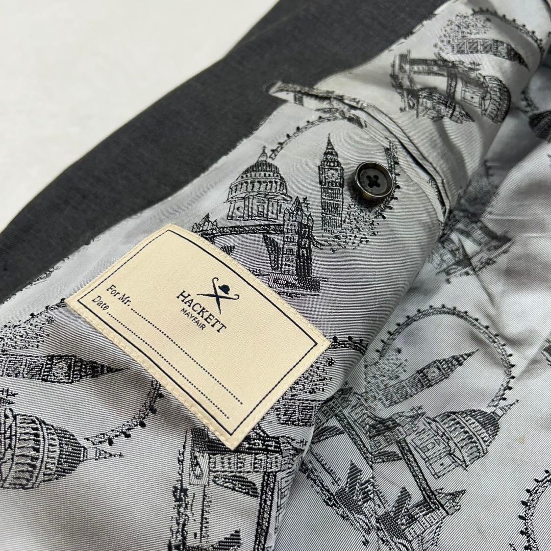 R81 美品 M ハケットロンドン グレー スーツJKT メンズの通販はau PAY