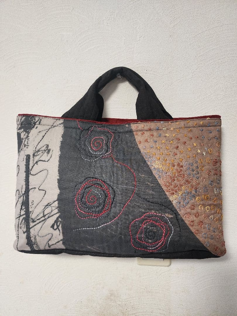 ♡ 秋色 個性的な一点物刺し子トードバッグ センソユニコ慈雨等