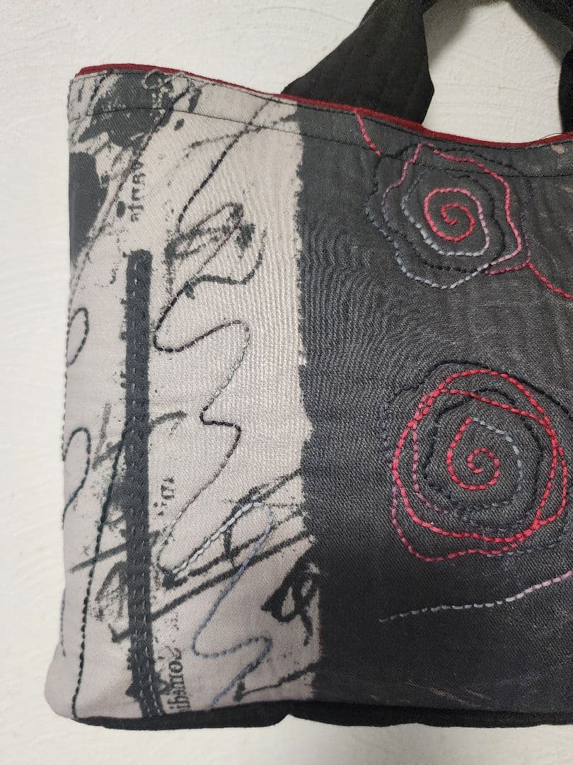 ♡ 秋色 個性的な一点物刺し子トードバッグ センソユニコ慈雨等