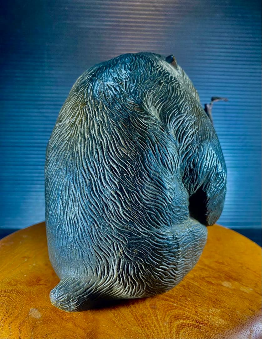 ブロンズ 猿 置物 銅製 時代 2.6kg 高さ 15cm