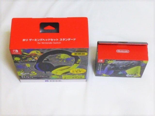 【新品未開封】スプラトゥーン3 プロコン ゲーミングヘッドセット 《2点セット》