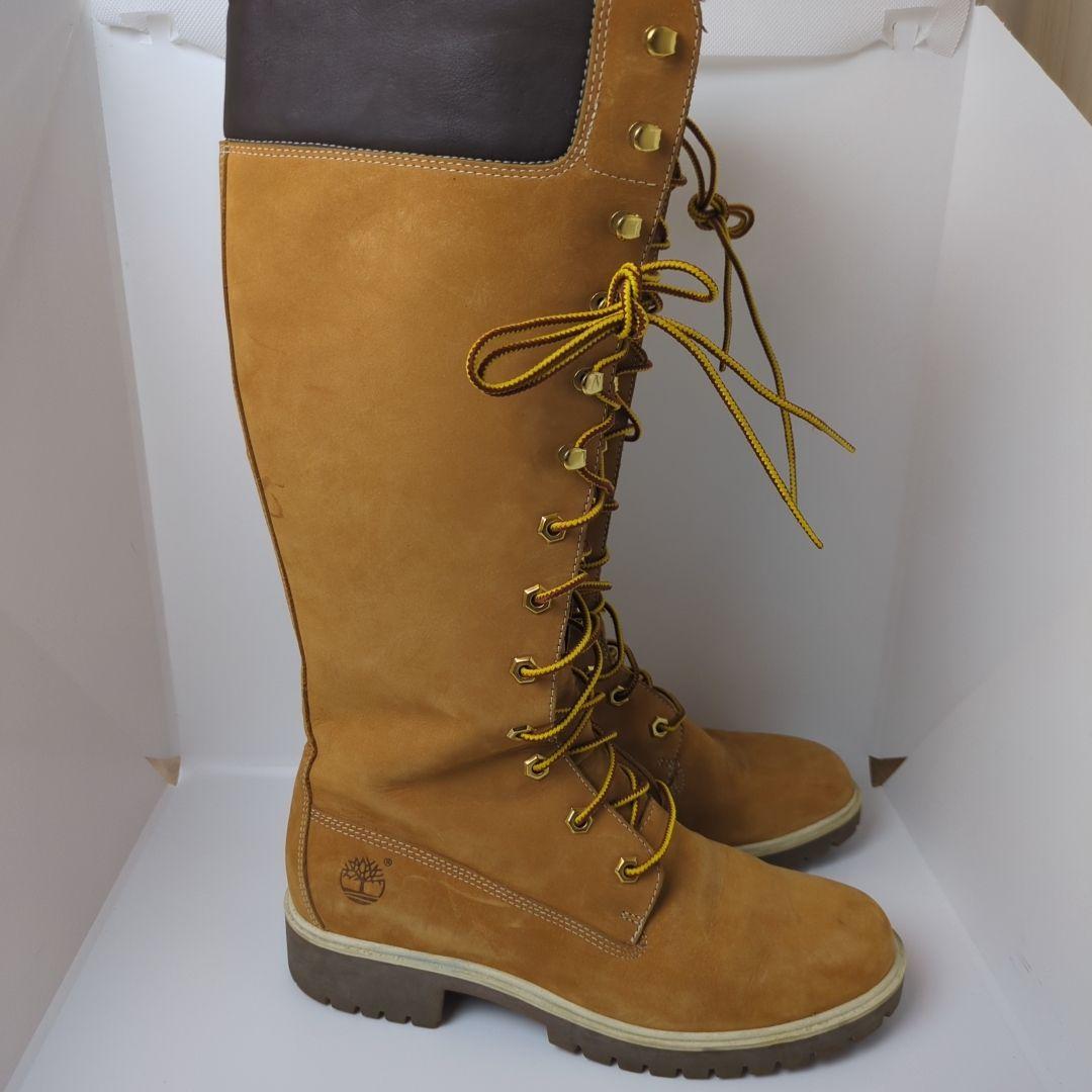 希少 Timberland 8M 26cm ロングブーツ イエロー メンズ