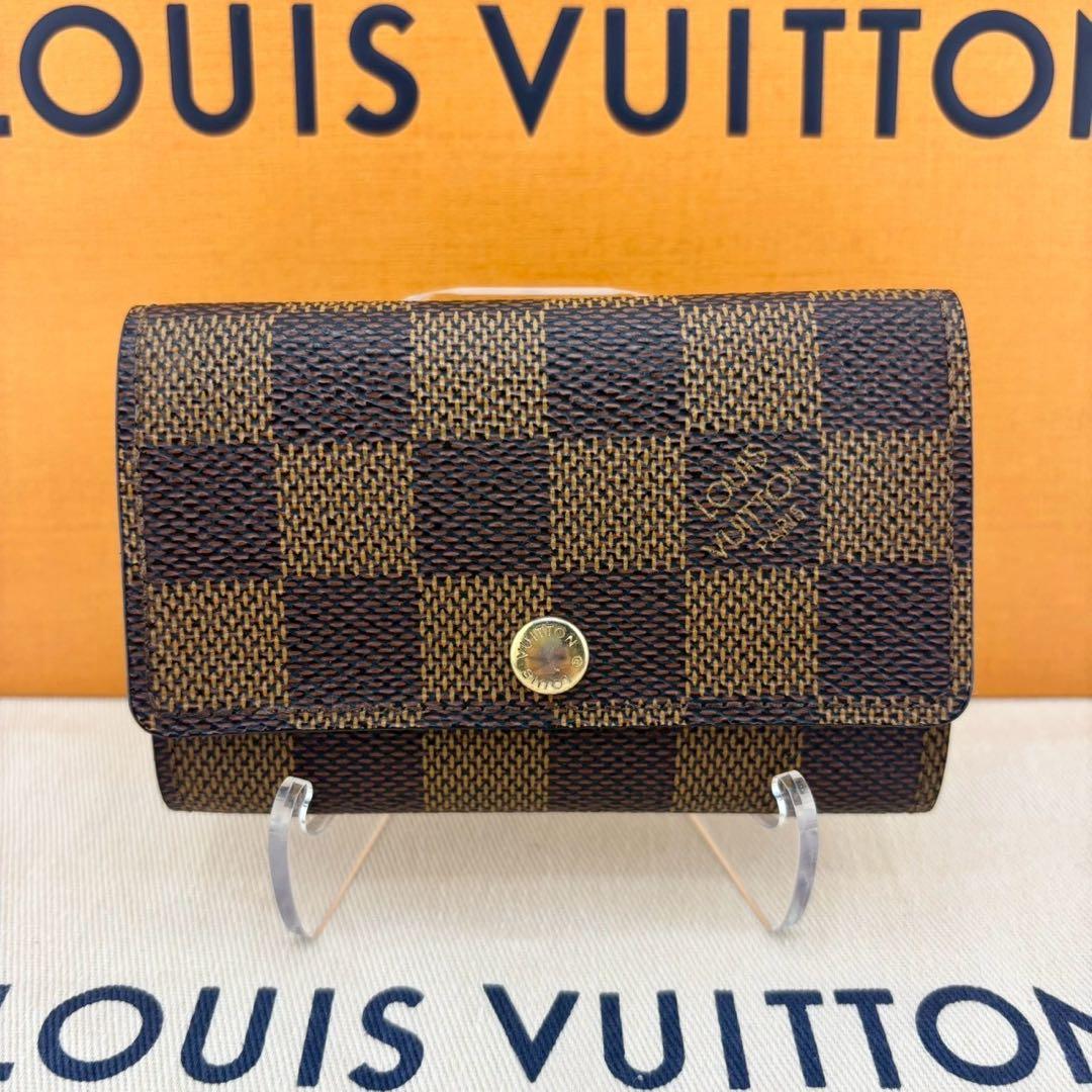 極美品】ルイヴィトン ミュルティクレ6 キーケース6連 ダミエエベヌ