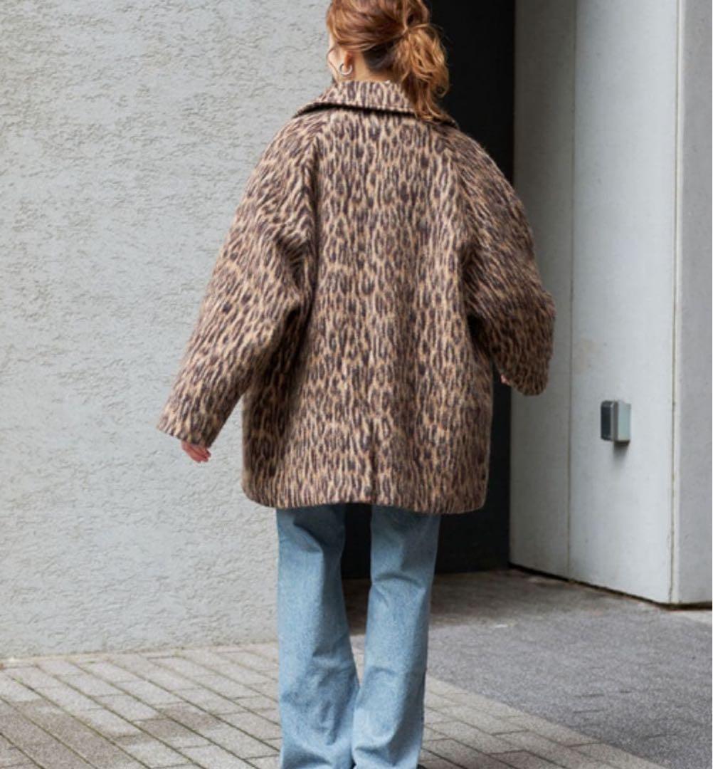 24AW TICCA/ティッカ レオパードシャギーピーコート - メルカリ