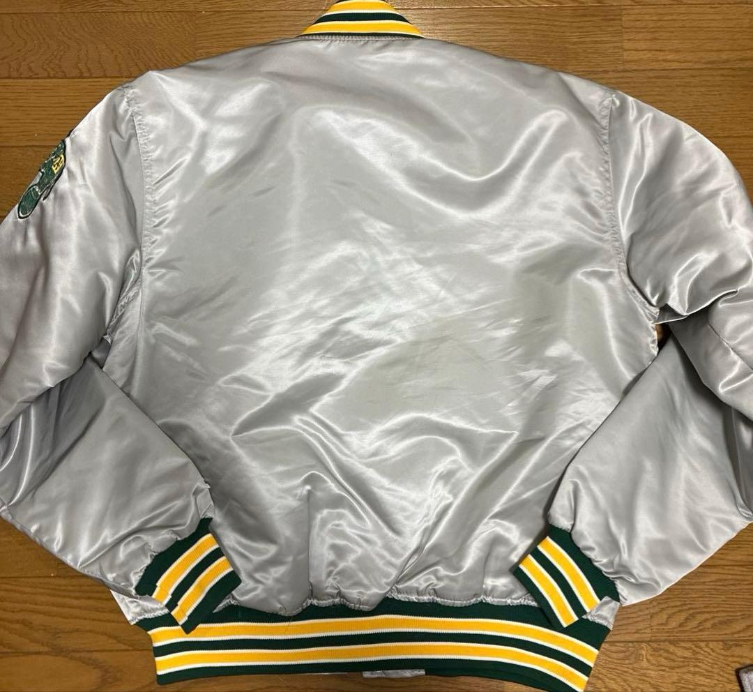 ビンテージ スターター ナイロンスタジャン MLB アスレチックス L USA