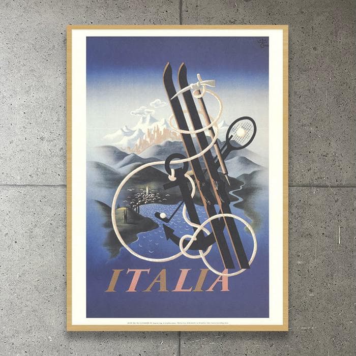 額装済/Italia/アドルフ ムーロン カッサンドル/アートポスター - メルカリ