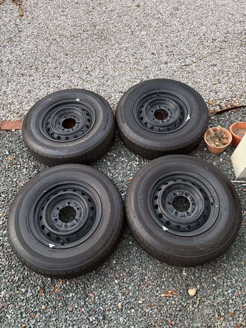 ブリヂストン　195/80R15 タイヤ　ホイール　セット　溝あります。 バリ溝】ブリヂストン 195/80R15 夏タイヤ 2021年製造 - メルカリ