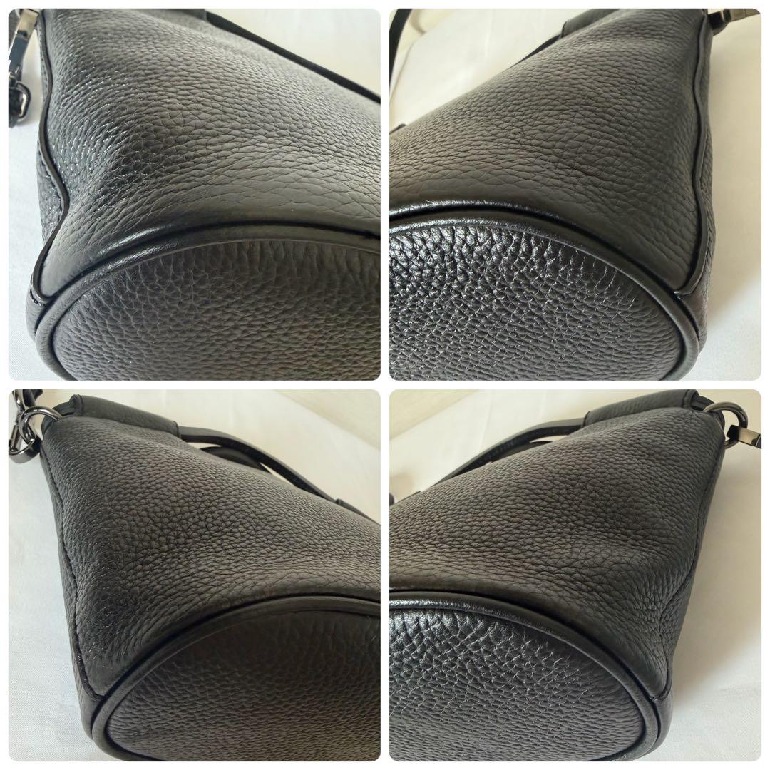 未使用級】ECCO ドクターズバッグS ショルダー 2way レザー ブラック