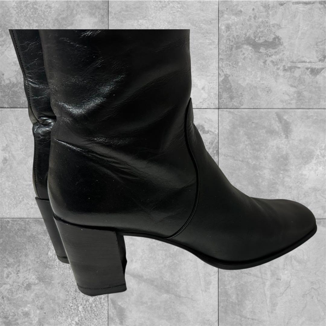 セール！美品　銀座かねまつ　高島屋　ブーツ　23.5cm 本革(上質レザー)