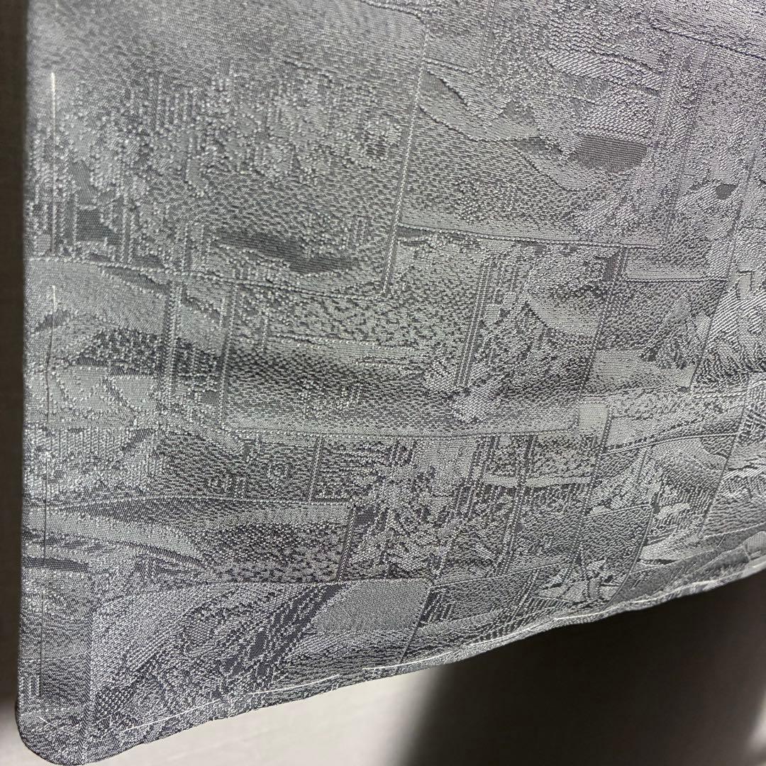 D15訪問着 安藤広重 東海道五拾五撰 さが美 正絹 着物 しつけ糸未使用極美品