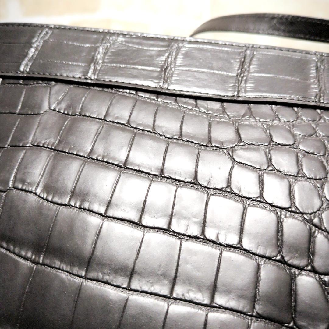 ☆クロコダイル/バケツ型 ショルダーバッグ ブラック 美品 希少レア