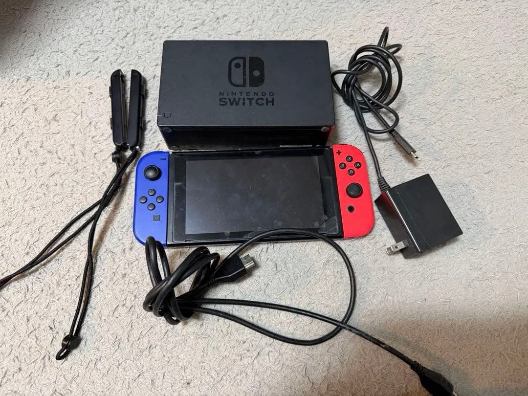 ジャンクに近い　Nintendo Switch 本体 赤/青 ジャンク扱い》ニンテンドースイッチ 初期型 ネオンブルー・ネオン