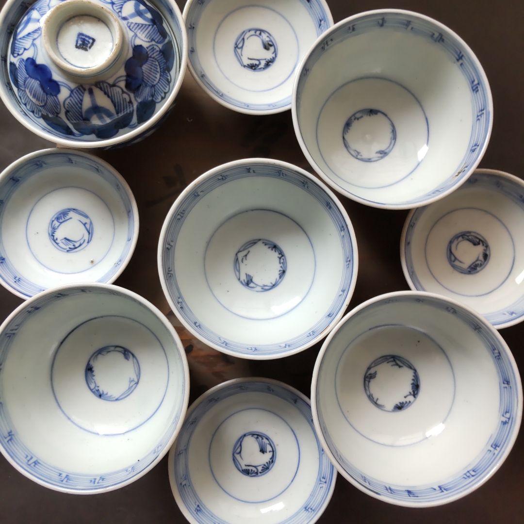 明治期 古伊万里 蓋茶碗5客 染付 - メルカリ