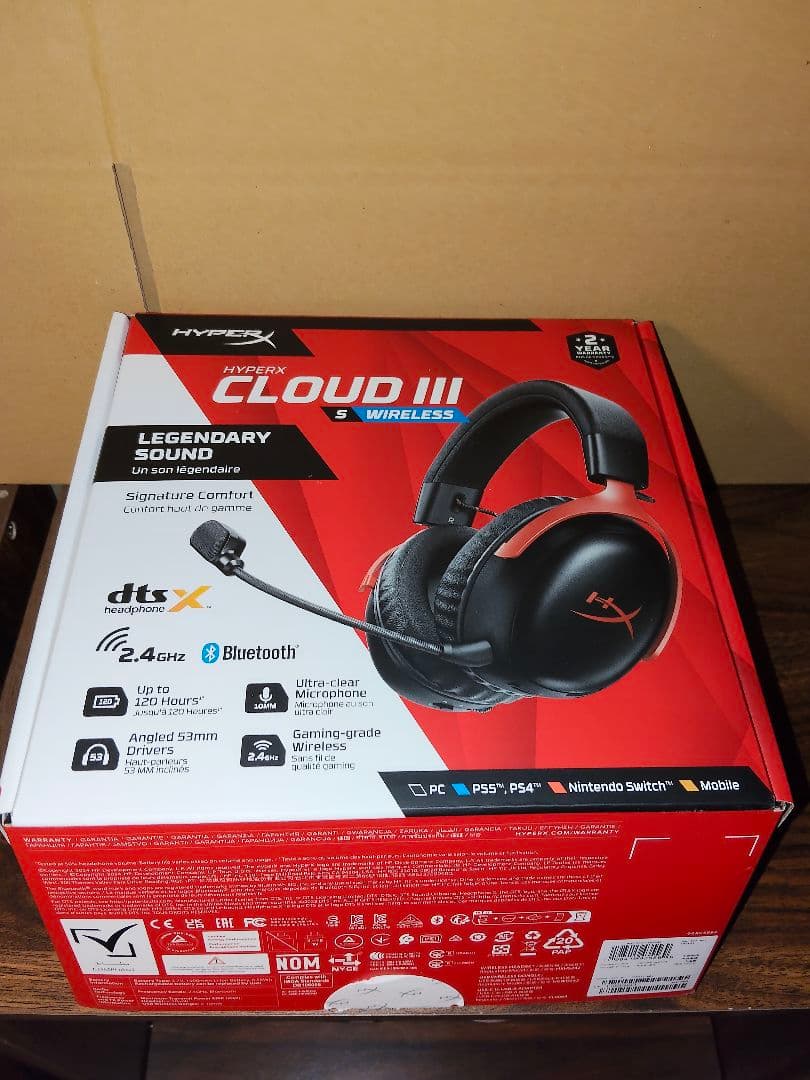 【開封美品】HyperX Cloud III S　ワイヤレスヘッドセット Amazon.co.jp: ハイパーエックス(HyperX) Cloud III S ワイヤレス