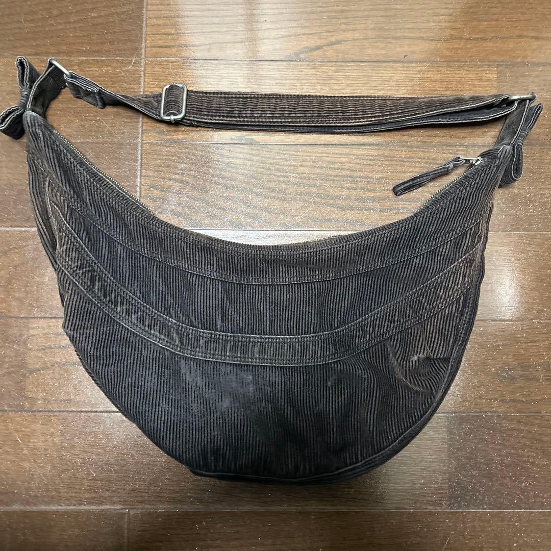 希少/Y2K】DIESEL 太畝コーデュロイ 三日月型 ショルダーバ